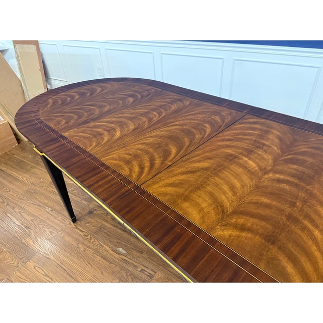 Century Traditional Regency Style Oval Mahogany Dining Table For Sale - Image 9 of 18