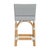 Serienna 24.5 in. Seat Height Rectangular Rattan Low Back Counter Stool, Gray/White Dot / Natural Rattan Frame For Sale In Chicago - Image 6 of 8