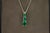 Oval Shape Drop Shape Emerald Diamond 18 Karat White Gold Chain Pendant Necklace For Sale - Image 12 of 15