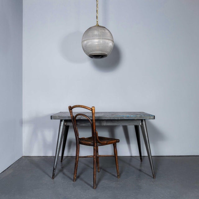 Vintage Holophane Parisian Glass Globe Lamp, 1960s For Sale - Image 3 of 18