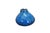 Two vintage blue glazed pinch pots / pottery bud vases. Dimensions: 2.25" x 2" (D x H)