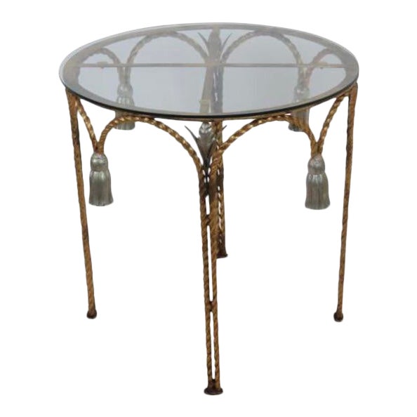 Vintage Italian Hollywood Regency Style Side Table For Sale