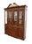 ETHAN ALLEN 18th Century Mahogany Collection 70" Pierced Wood Pediment Lighted Display China Cabinet 22-6549 91.75" High...