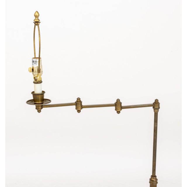 Modern Brass Swing-Arm Floor Lamp For Sale - Image 4 of 7