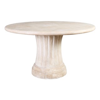 Dennis and Leen Neoclassical Louis XVI Style Stone Garden Dining Table For Sale