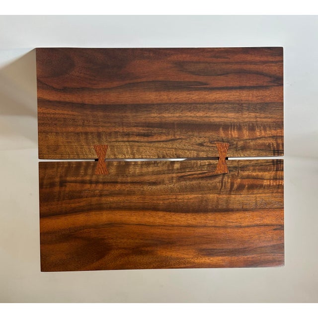 Custom Tall Sculptural Side Table. Maker: Enzo Rossi. Period: 2003. Material: Walnut, Quartersawn Oak. Origin: Toronto,...