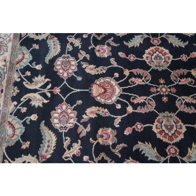 Textile Karastan Ashara 100% Wool Agra Black Acanthus Palmette 549 Area Rug Carpet 6 X 9 For Sale - Image 7 of 14
