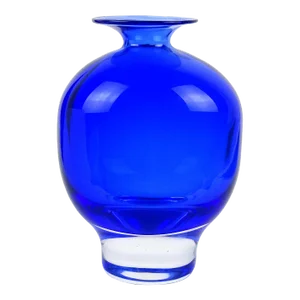 Murano Cenedese Antonio Da Ros Vintage Sommerso Bright Cobalt Blue Italian Art Glass Flower Vase