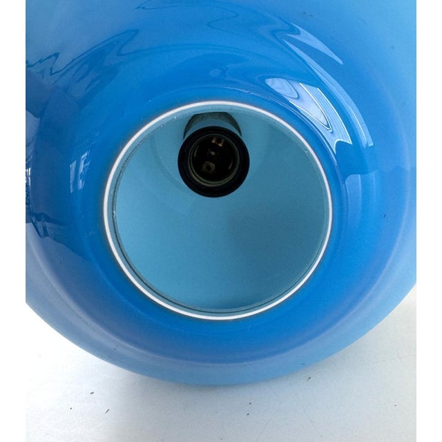 Italian Murano Glass Pendant Light in Blue by Vistosi, 1970s For Sale - Image 6 of 13