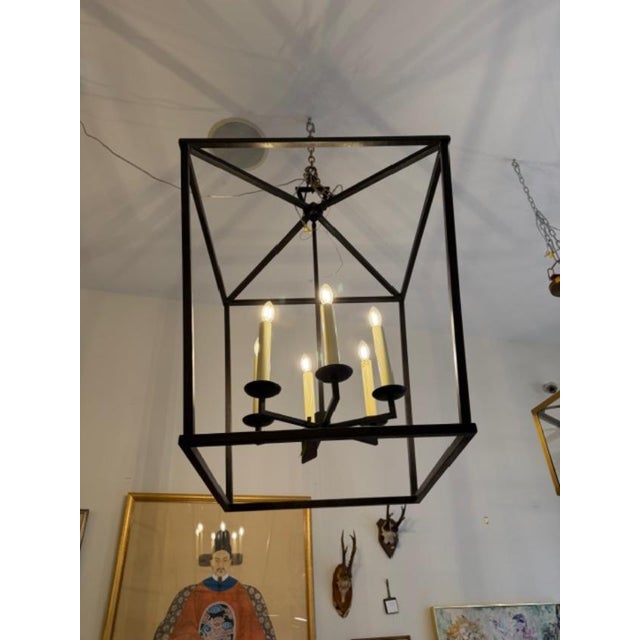 Visual Comfort Visual Comfort X Large Darlana Bronze Lantern For Sale - Image 4 of 5