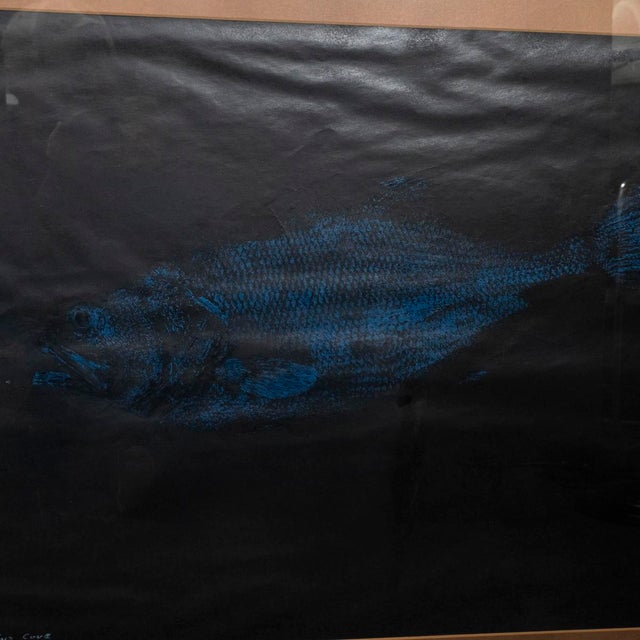 1970s Vintage Post-War Gyotaku Fish Monoprint For Sale - Image 5 of 7