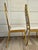 Metal Set of 4 Hollywood Regency Gothic Revival Gilt Dining Chairs in Ivory Bouclé For Sale - Image 7 of 12