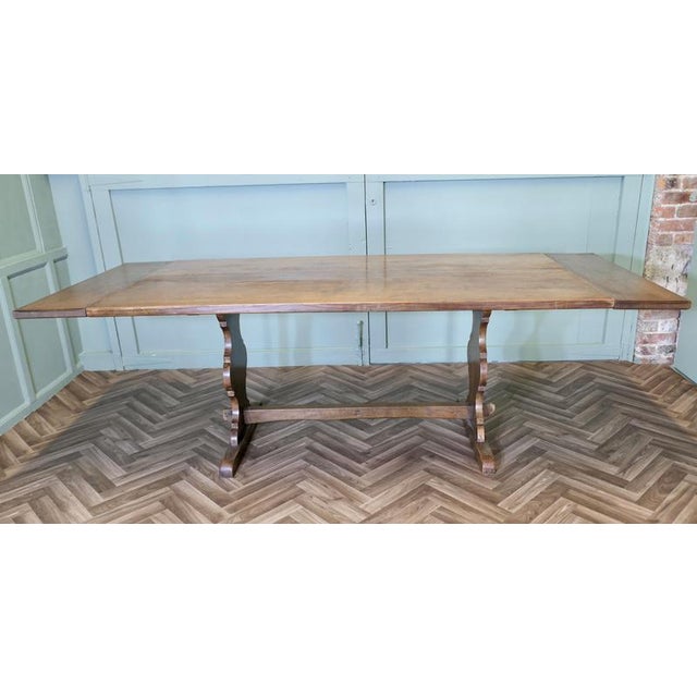 Mid-Century Modern Golden Oak Extending Refectory Table, 1960 For Sale - Image 3 of 14