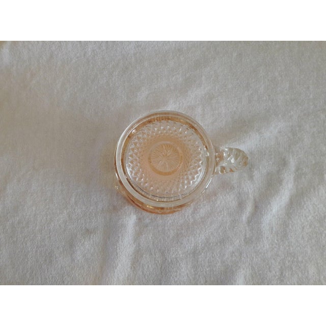 Mid-Century Modern Vintage Imperial Glass Medallion Carnival Glass Marigold Iridescent Pitcher For Sale - Image 3 of 5