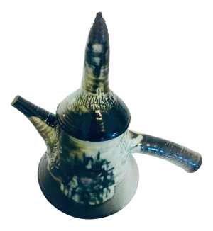 Post Modern Signed Studio Art Pottery Tea Pot Vintage