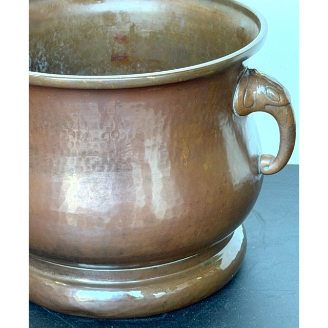 Imperial Russian Copper Cachepot with Elephant-Head Handles, Moscow, c. 1900 For Sale - Image 9 of 14