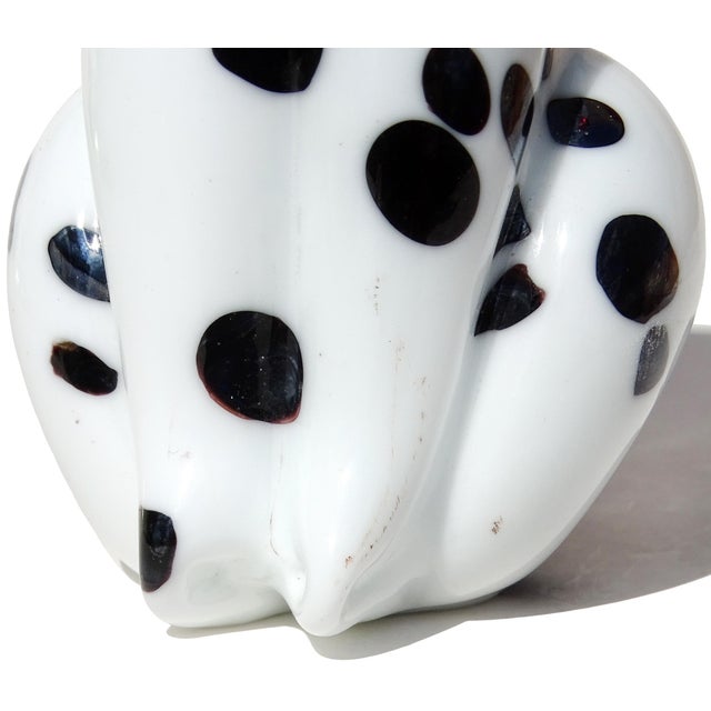 Vintage Murano Dalmatian Puppy Dog With Red Scarf and Label Italian Art Glass Figurine Sculpture For Sale - Image 9 of 10