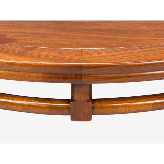 Wood t.h. Robsjohn-Gibbings, Round Coffee Table, Brass, Walnut, Usa, 1960s For Sale - Image 7 of 10
