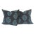 New Moon Navy Blue and Teal Medallion Printed Pillow For Sale