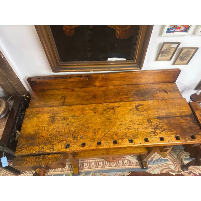 Solid Maple Workbench, G. Christiansen, Chicago For Sale - Image 4 of 14