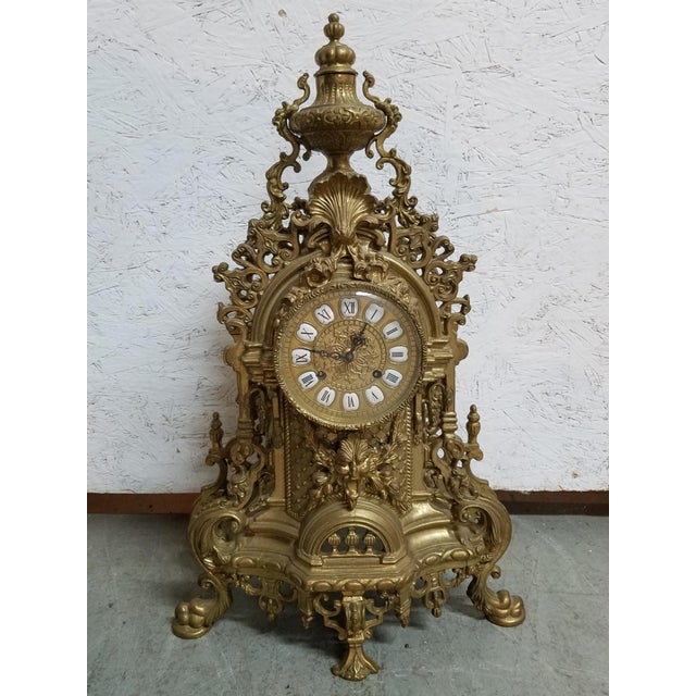 Vintage Italian Brass Imperial Mantle Clock Chairish