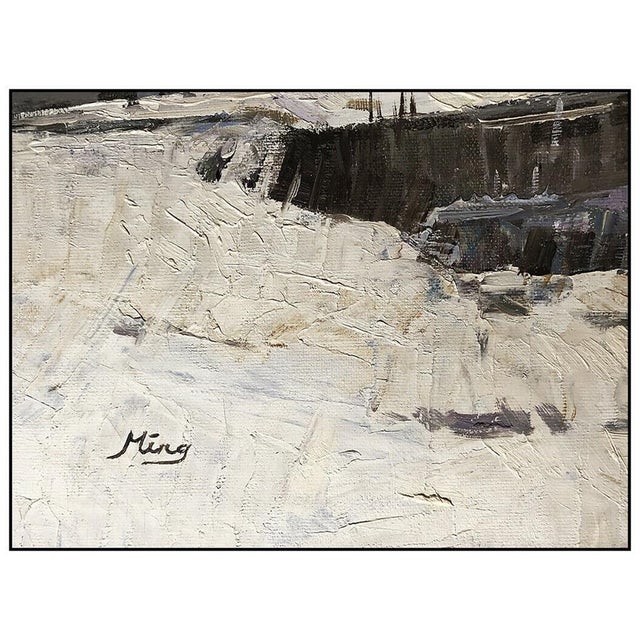 Modern Snow Bridge over Stream, Ming Feng For Sale - Image 3 of 4