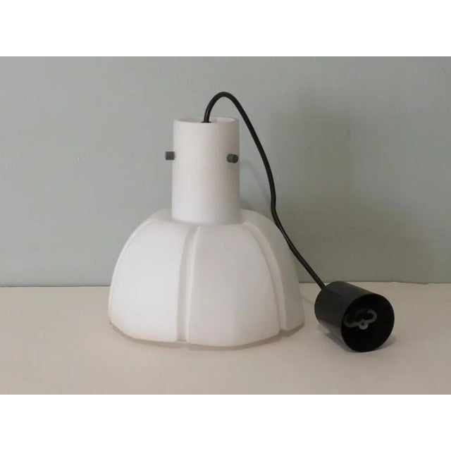 White Opaline Hanging Lamp from Glashütte Limburg, Germany, 1960s For Sale - Image 14 of 17