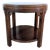 Drexel Heritage Chinese Chippendale Banded Mahogany Side Table Round For Sale