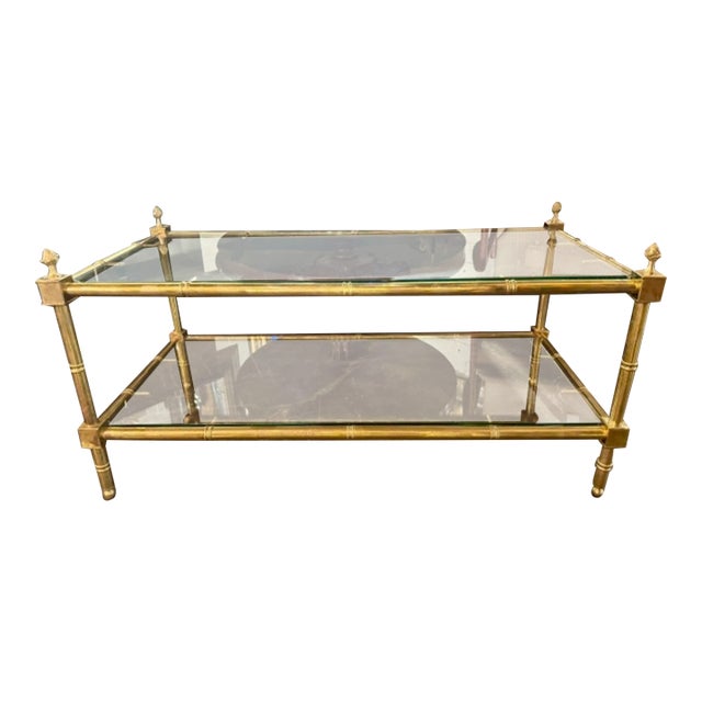 Italian Brass Coffee Table For Sale