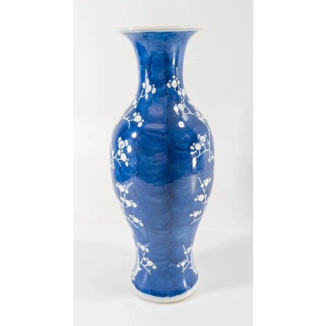 19th Century 19th Century Chinese Blue and White Prunus Branch Vase For Sale - Image 5 of 12