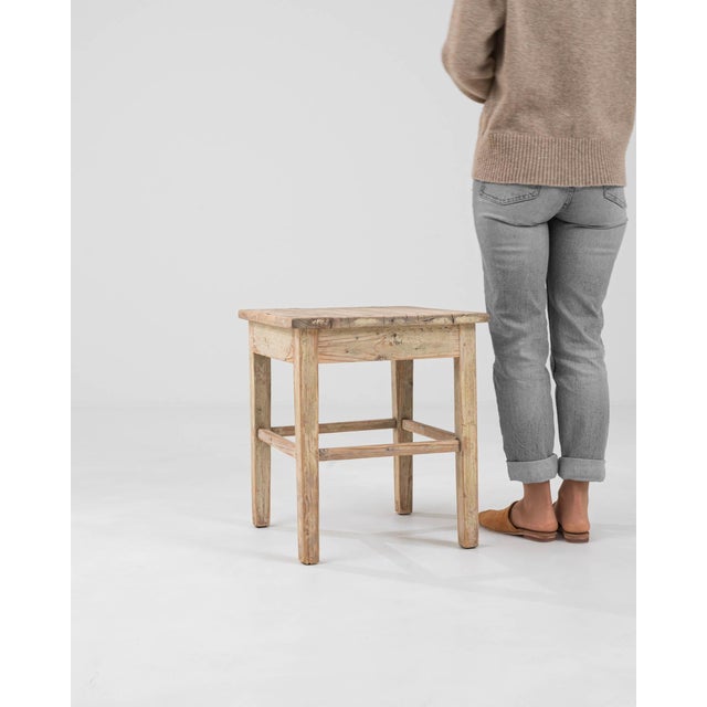 Early 20th Century Central European Wood Patinated Stool For Sale - Image 18 of 18