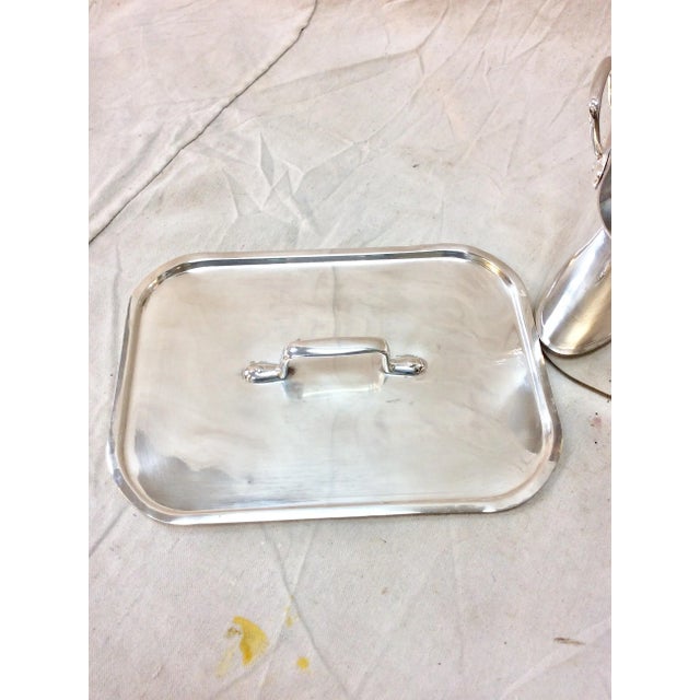 Silver 20th Century French Hotel Silver Silverplate Covered Roaster For Sale - Image 8 of 13