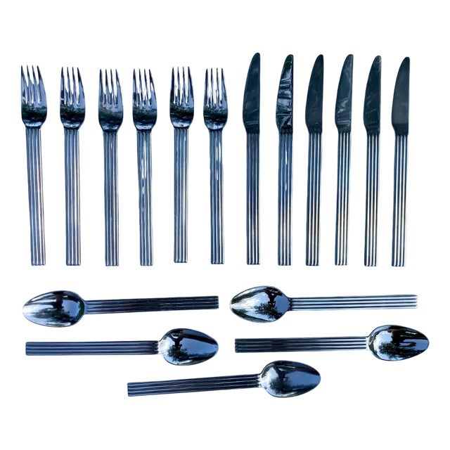 Vintage Strateg Flatware Cutlery Set by Ehlen Johansson for Ikea, 1990s, Set of 18 For Sale