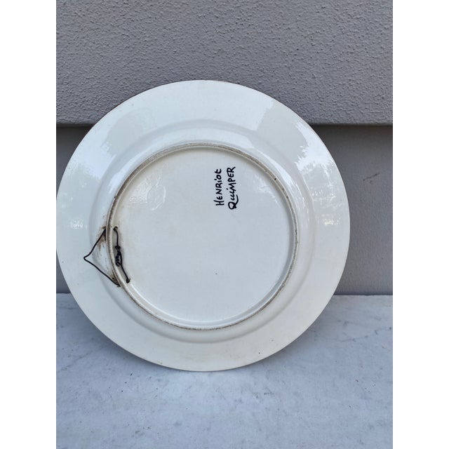 1950s French Faience Plate Musiciens Quimper Circa 1950 For Sale - Image 5 of 5