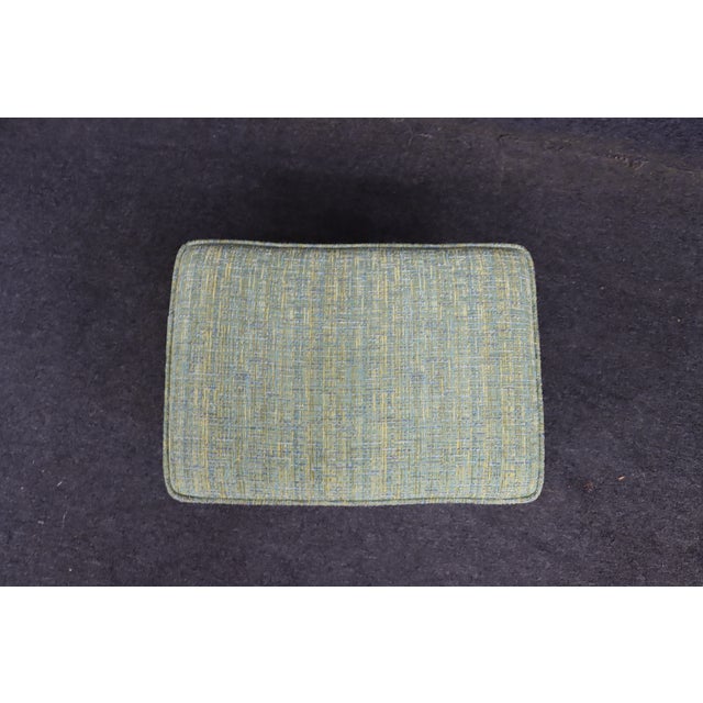 Cherry Wood X-Base Upholstered Bench For Sale - Image 4 of 8
