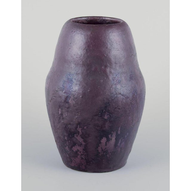 1920s Danish Matte Glazed Ceramic Vase by Søren Kongstrand, 1920s For Sale - Image 5 of 7