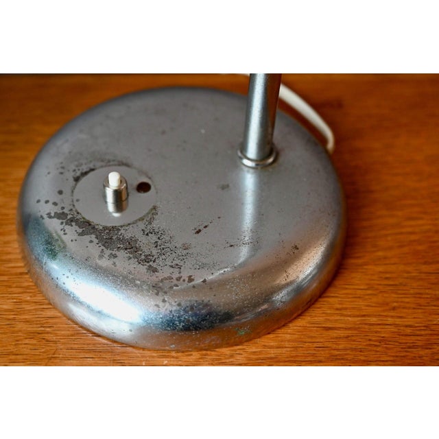 Industrial GS1 Gooseneck Desk Lamp in Chrome-Plated Aluminum from Jumo, 1960s For Sale - Image 11 of 12