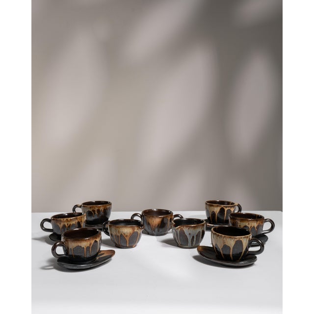 1970s Belgium Chocolate Ceramic Serving Piece For Sale - Image 4 of 15
