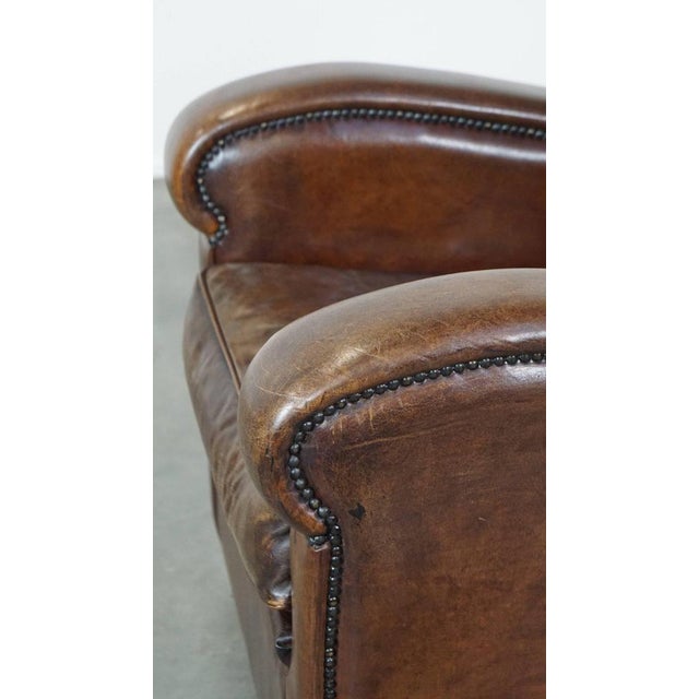 Club Chair in Dark Sheepskin For Sale - Image 13 of 14