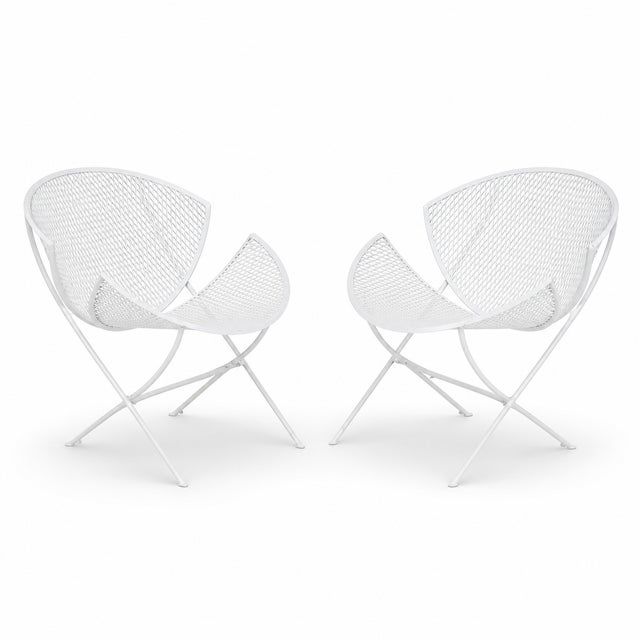 1950s Orange Slice Patio Chairs Maurizio Tempestini for Salterini - a Pair, Attributed For Sale