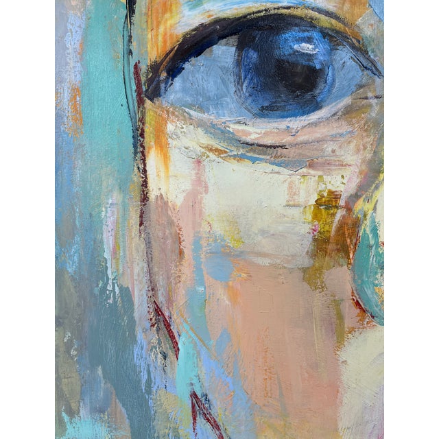 Contemporary Abstract Portrait Original Oil Painting For Sale - Image 11 of 12