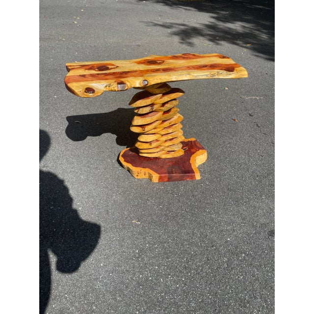 Early 21st Century Artist-Made Wood Table For Sale - Image 5 of 5