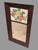 Antique Empire Mahogany Ogee Mirror with Floral Basket of Fruit Theorem In very good original condition showing some...