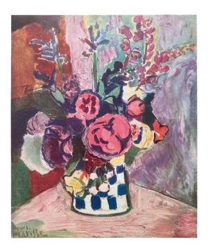 Henri Matisse Vintage 1948 Fauvism Limited Edition French Fine Art Lithograph Print " Vase De Fleurs " 1907