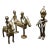 African Tribal Vintage Handmade Metal Figurines Set of 3 For Sale