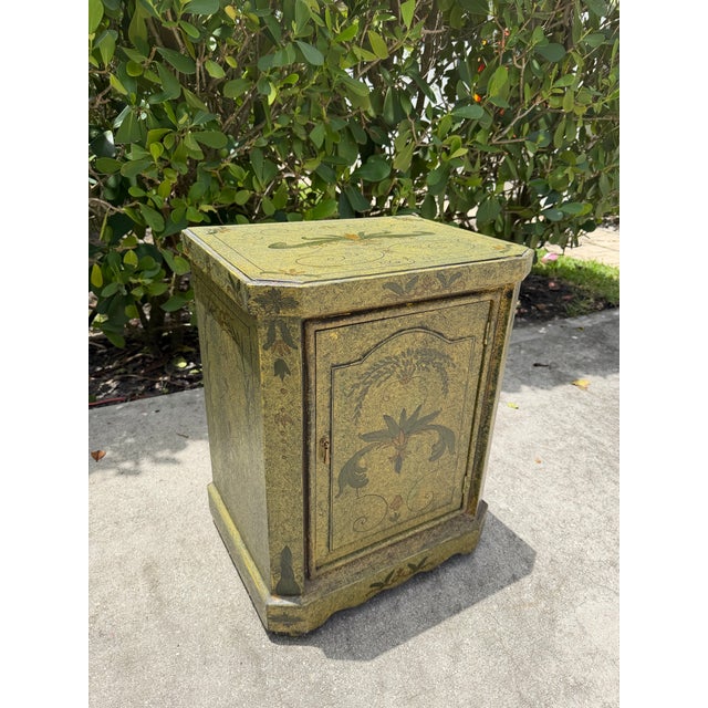Vintage Hand-Painted Florentine Style Commode Cabinet For Sale - Image 4 of 12