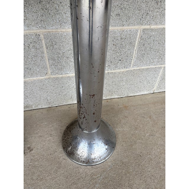 Art Deco Duro Chrome 1950's Drug Store/Soda Fountain Swivel Top Stools - Set of 4 For Sale - Image 3 of 8