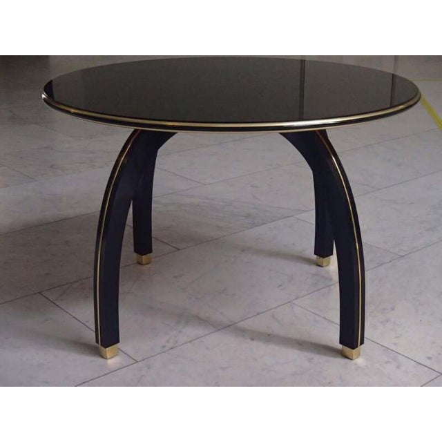 1930s Coffee Table with Black Glass Top by Jindrich Halabala, 1930s For Sale - Image 5 of 8