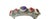 Metal Vintage East Afghan Tribal Kuchi Bracelet Red and Blue Glass For Sale - Image 7 of 7