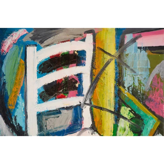 Expressionism ‘Chair’ Abstract Impasto Oil on Canvas by Minglei Wang (China) For Sale - Image 3 of 10